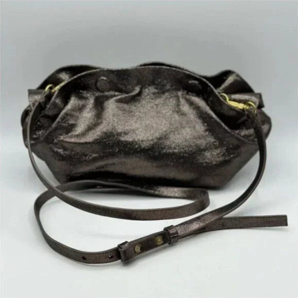 Anthropologie Jory Clutch Crossbody Bag Metallic Bronze NWOT